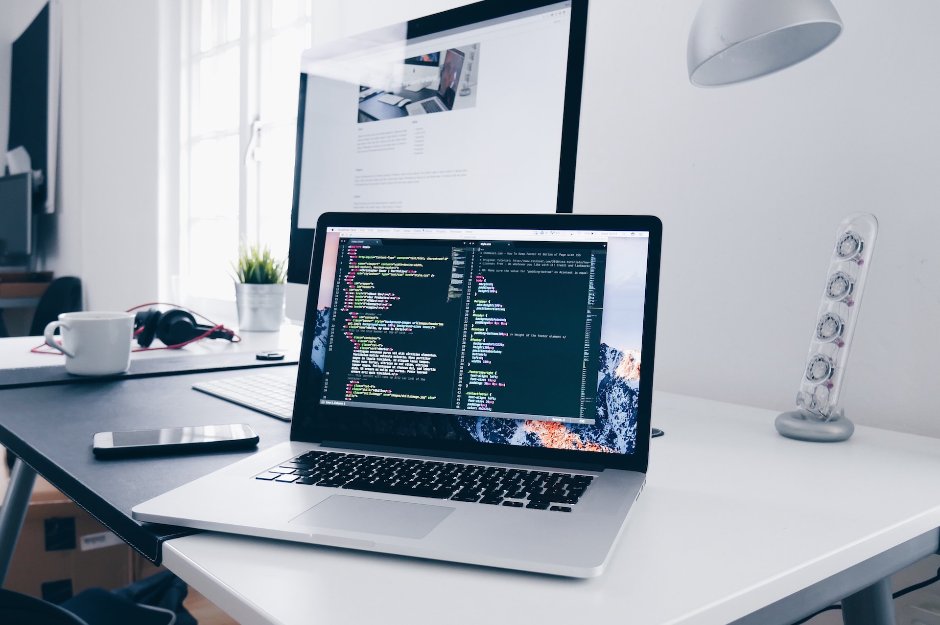A Laptop screen with some code